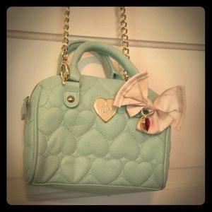 Mint green Betsey Johnson crossbody purse